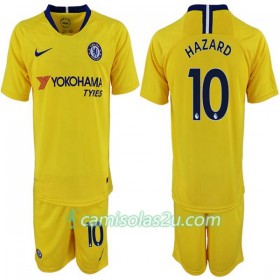 Camisolas de Futebol Chelsea Hazard 10 Criança Equipamento Alternativa 2018/19 Manga Curta